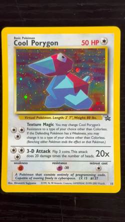 Pokemon TCG Cool Porygon Black Star Promo Holo NM - LEGENDARY BUTT/FART SWIRL ! - Image 2