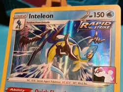 Inteleon 043/198 Holo Prize Pack Series Pokemon Play! Mint Condition - Image 2
