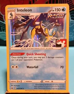 Inteleon 043/198 Holo Prize Pack Series Pokemon Play! Mint Condition - Image 3