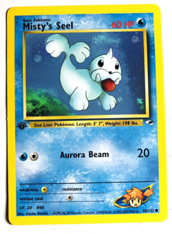 Mistys Seel 88/132 Gym Heroes 1st Edition Pokemon LIGHTLY PLAYED LP - Image 1