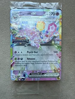 Pokemon Prismatic Evolutions Espeon ex 034/131 Surprise Box Stamped Sealed - Image 1