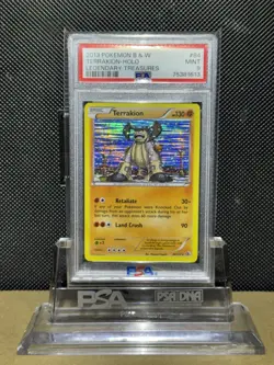 2013 POKEMON B & W LEGENDARY TREASURES TERRAKION HOLO 84/113 PSA 9 - Image 1