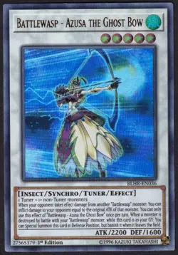 Yugioh Battlewasp - Azusa the Ghost Bow BLHR-EN036 Ultra Rare 1st Ed - VLP - Image 1