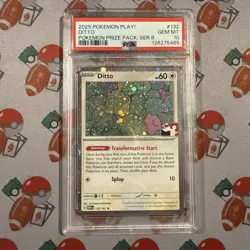 Ditto Pokemon Prize Pack Series 6 Promo Pokemon Card PSA 10 - Image 1
