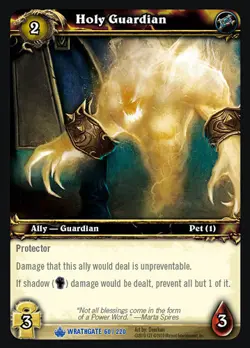 WOW WARCRAFT TCG WRATHGATE : HOLY GUARDIAN X 4 - Image 1