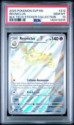 2025 POKEMON SVP EN-SV BLACK STAR PROMO #212 REUNICLUS PSA 10 - Image 1