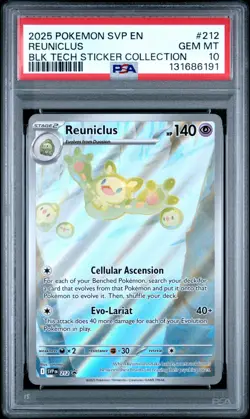 2025 POKEMON SVP EN-SV BLACK STAR PROMO #212 REUNICLUS PSA 10 - Image 1