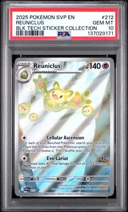 2025 POKEMON SVP EN-SV BLACK STAR PROMO #212 REUNICLUS PSA 10 - Image 1