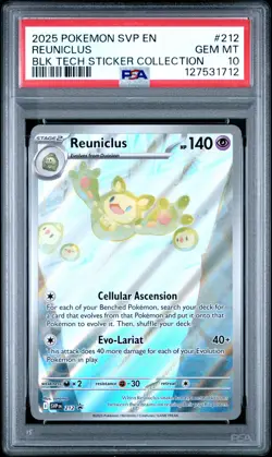 2025 POKEMON SVP EN-SV BLACK STAR PROMO #212 REUNICLUS PSA 10 - Image 1