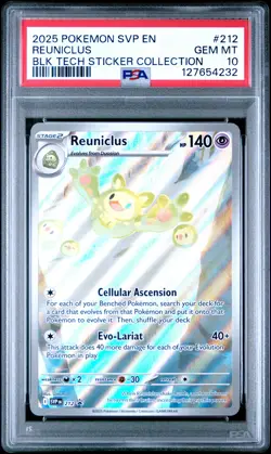 2025 POKEMON SVP EN-SV BLACK STAR PROMO #212 REUNICLUS PSA 10 - Image 1
