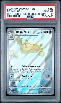 2025 POKEMON SVP EN-SV BLACK STAR PROMO #212 REUNICLUS PSA 10 - Image 1