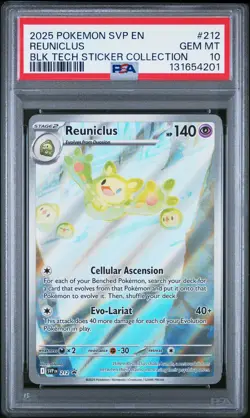 2025 POKEMON SVP EN-SV BLACK STAR PROMO #212 REUNICLUS PSA 10 - Image 1
