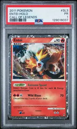 PSA 1 Entei SL3 Pokemon Call Of Legends Shiny Holo Rare Pokemon Card - Image 1