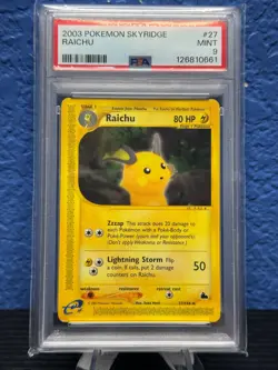2003 POKEMON SKYRIDGE #27 RAICHU PSA 9 - Image 1
