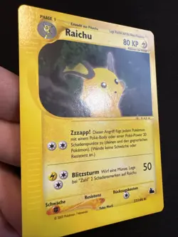 Raichu 27/144 Rare Non Holo Pokemon TCG Skyridge SK 2003 NM Vintage Deutsch - Image 3