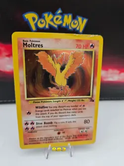Pokemon TCG | Moltres 12/62 | Fossil Set | Holo Card Vintage Rare - Image 2