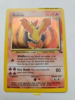 Pokemon TCG | Moltres 12/62 | Fossil Set | Holo Card Vintage Rare - Image 5