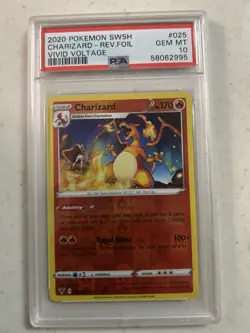 2020 Pokemon SWSH Charizard- Rev.foil Vivid Voltage PSA 10 Gem Mint #25 - Image 2