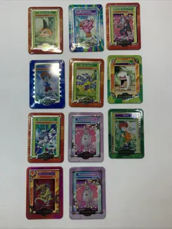 Lot of 11 Vintage Digimon 2000 Taco Bell Metal Tin Cards - - Image 1