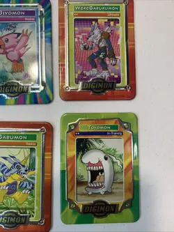 Lot of 11 Vintage Digimon 2000 Taco Bell Metal Tin Cards - - Image 3