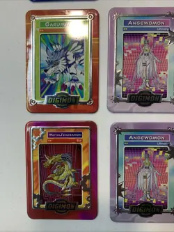 Lot of 11 Vintage Digimon 2000 Taco Bell Metal Tin Cards - - Image 5