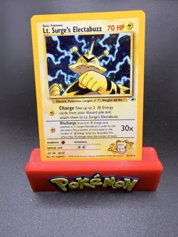 Pokemon Card Lt. Surge's Electabuzz 6/132 Gym Heroes Holo Rare HP/DMG - Image 1