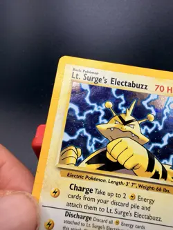 Pokemon Card Lt. Surge's Electabuzz 6/132 Gym Heroes Holo Rare HP/DMG - Image 2