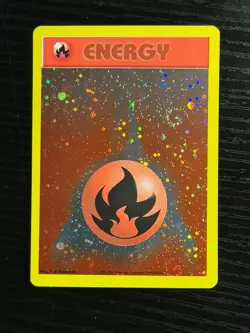 Pokemon League Promo ENERGIZE YOUR GAME Fire Energy Card Double 2x SWIRL Vintage - Image 1