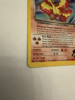 Pokemon TCG Rockets Moltres Holo Rare Card 12/132 Gym Heroes - Image 3