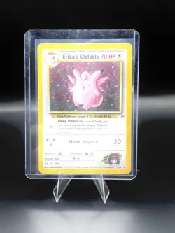 Pokemon Erika's Clefable 3/132 Gym Heroes Holo Rare Unlimited 70 HP WOTC Card - Image 1