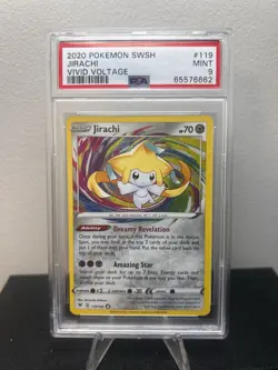 Pokemon TCG Jirachi Vivid Voltage Holo Card 119/185 Amazing PSA 9 - Image 1