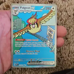 Pokemon TCG Pidgeot ex 225/197 OBF Full Art Holo EX 280 HP Card 2023 - Image 1