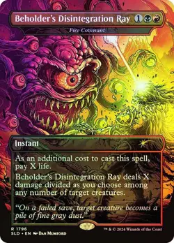1x NM FOIL Beholder's Disintegration Ray MTG Secret Lair SV - Image 1