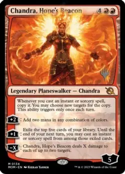 1x Chandra, Hope's Beacon - Foil - Promo Pack NM-Mint, English Planeswalker Stam - Image 1