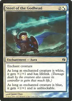 1 x Steel of the Godhead - Duel Decks: Venser vs Koth - Light Play - MTG - Image 1