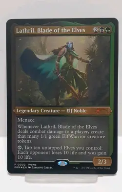 Magic The Gathering MTG LATHRIL, BLADE OF THE ELVES ETCHED FOIL Promos NM - Image 1
