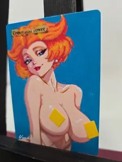 Command Tower MTG Custom Alter Jane Jetson Waifu Hand Painted Acrylic by BAZAYO - Image 2