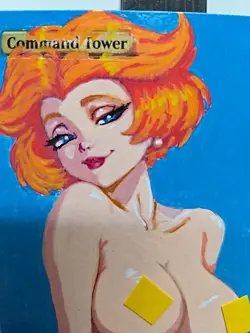 Command Tower MTG Custom Alter Jane Jetson Waifu Hand Painted Acrylic by BAZAYO - Image 5