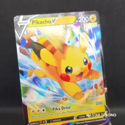 Pikachu V SWSH285 Pokemon Sword Shield Black Star Promo - Pokemon SWSH Holo Rare - Image 1