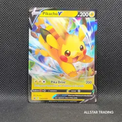 Pikachu V SWSH285 Pokemon Sword Shield Black Star Promo - Pokemon SWSH Holo Rare - Image 2