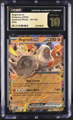 2025 Pokemon SV Destined Rivals Regirock ex #101/182 CGC 10 Pristine - Image 1