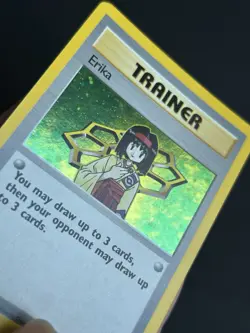 Pokemon Erika 16/132 Gym Heroes Holo LP SWIRL - Image 3