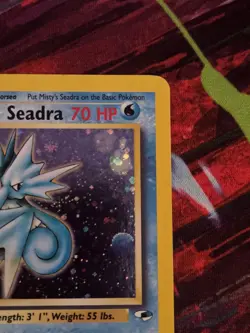 2000 Pokemon TCG - Misty's Seadra 9/132 - Gym Heroes Unlimited - Holo Rare NM - Image 4