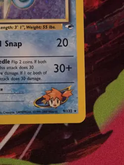 2000 Pokemon TCG - Misty's Seadra 9/132 - Gym Heroes Unlimited - Holo Rare NM - Image 5
