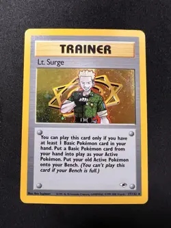 Lt. Surge 17/132 Holo Rare - Pokemon Gym Heroes WOTC HP - Image 1