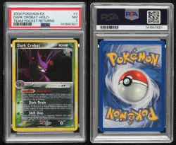 Dark Crobat Holo Pokemon EX Team Rocket Returns PSA 7 2004 - Image 3