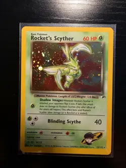 Pokemon TCG Rocket's Scyther 13/132 Holo Rare Gym Heroes - Image 1