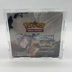 Pokemon TCG Sun & Moon Burning Shadows Booster Box Sealed w/ Acrylic Case - Image 1