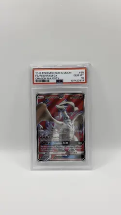 2018 Pokemon Sun & Moon FA/Reshiram GX Dragon Majesty 65/70 🔥 PSA 10 🔥 - Image 2
