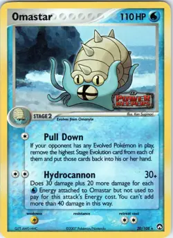 Omastar 20/108 Reverse Holo Rare Ex Power Keepers Pokemon - Image 1